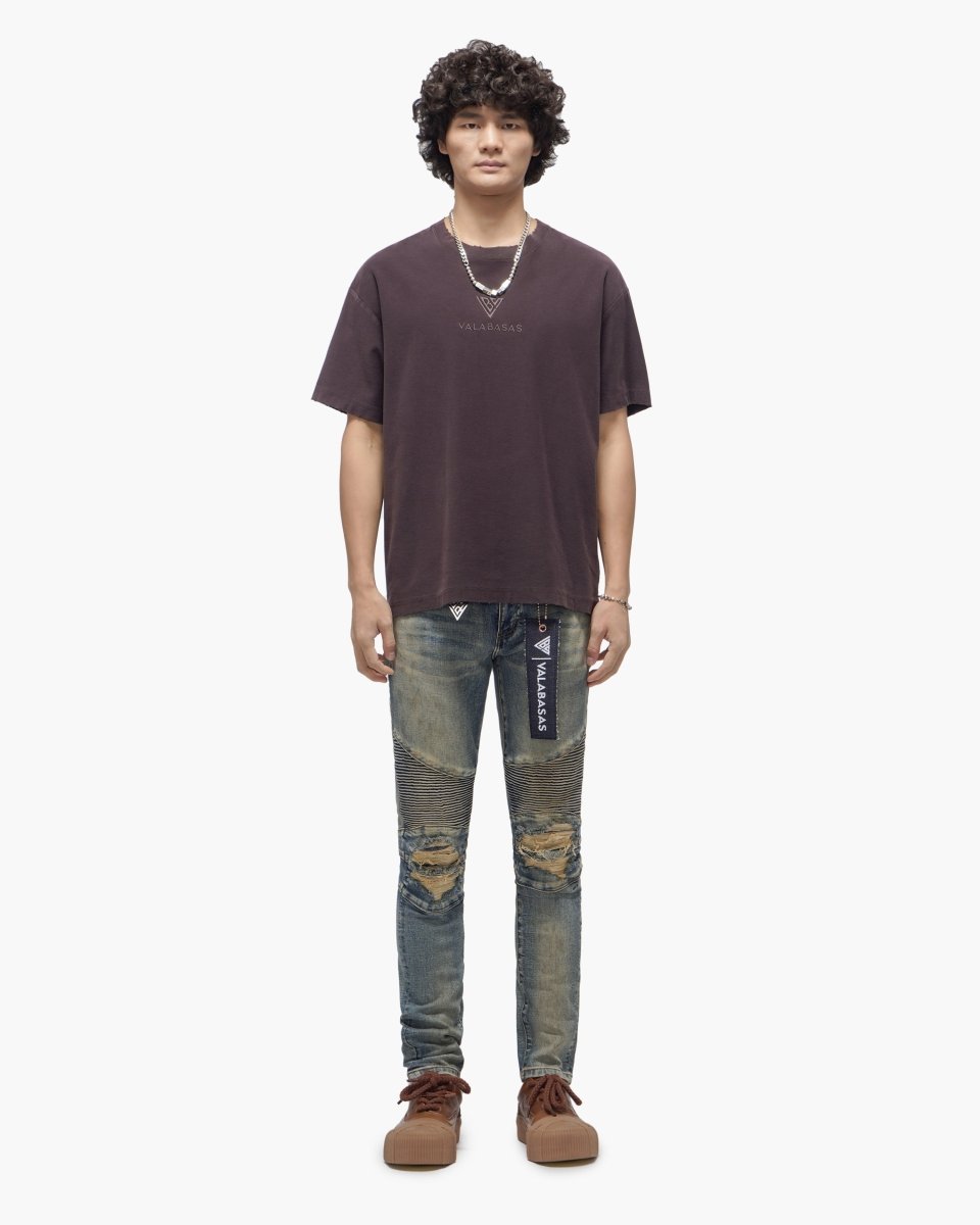 Mr.Biker Vintage Blue Skinny Jeans - Valabasas