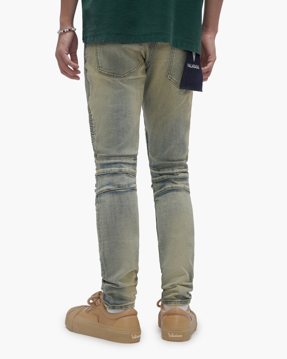 Mr.Biker Vintage Wash Skinny Jeans - Valabasas
