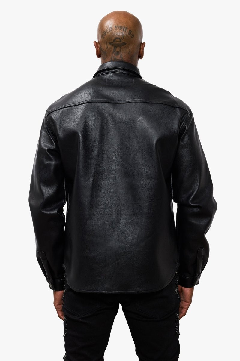 Mr.Button Down Black Leather - Valabasas