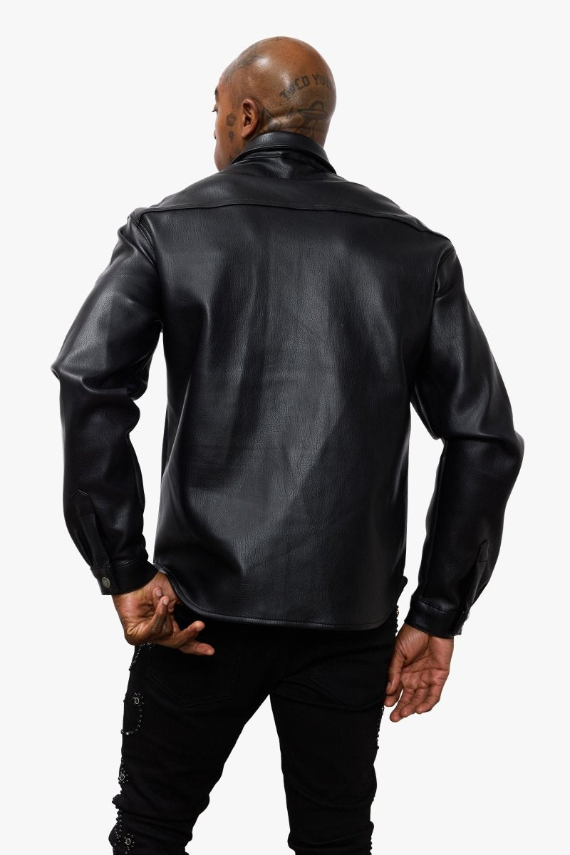 Mr.Button Down Black Leather - Valabasas