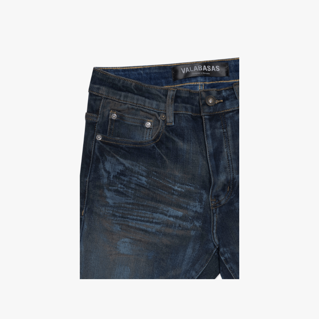 Mr.Flex Skinny Dark Blue Waxed - Valabasas