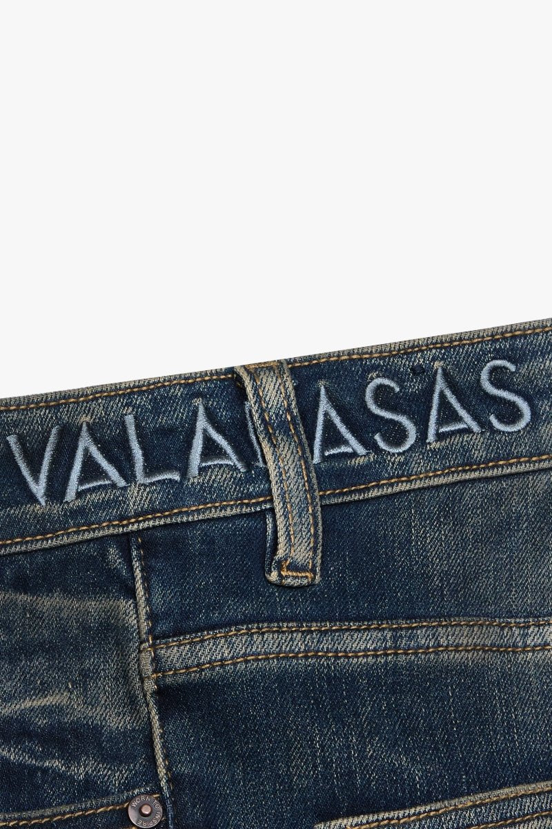 Mr.Flex Skinny Dirty Dk.Blue Washed - Valabasas