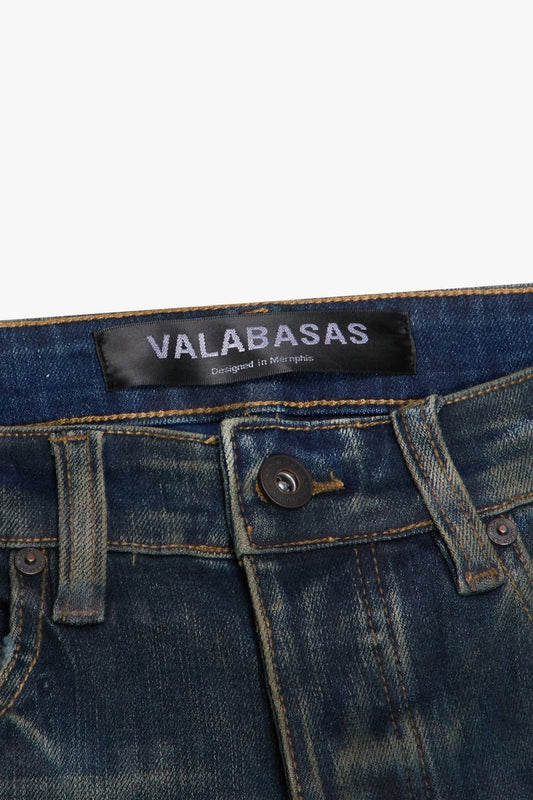 Mr.Flex Skinny Jean Blue waxed - Valabasas