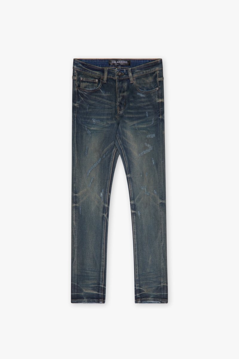 Mr.Flex Skinny Jean Blue waxed - Valabasas