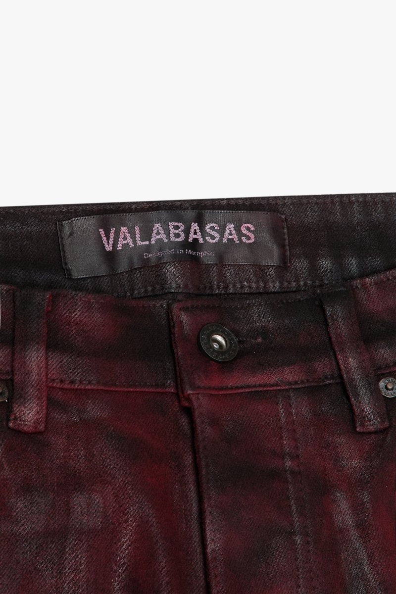 Mr. Flex Red Waxed Skinny Jeans – Valabasas