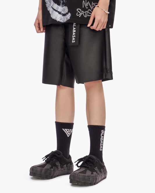 Mr.Shorts Black Leather - Valabasas