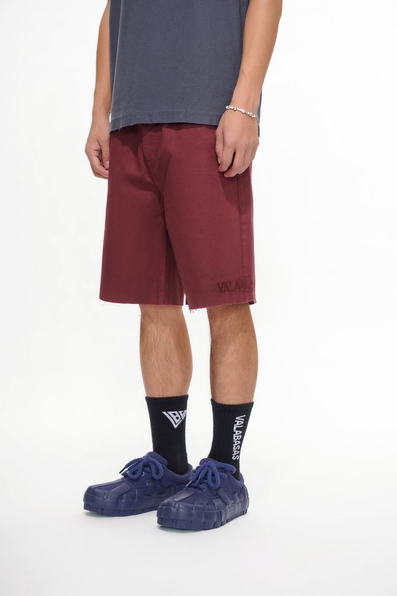 Mr.Shorts Burgundy Waxed Jorts - Valabasas