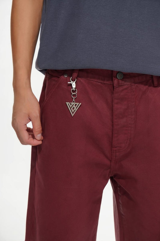 Mr.Shorts Burgundy Waxed Jorts - Valabasas
