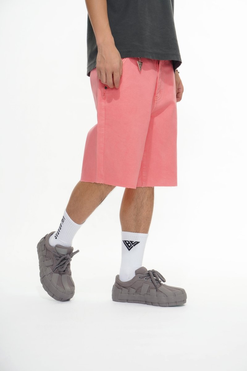Mr.Shorts Light Coral Waxed Jorts - Valabasas