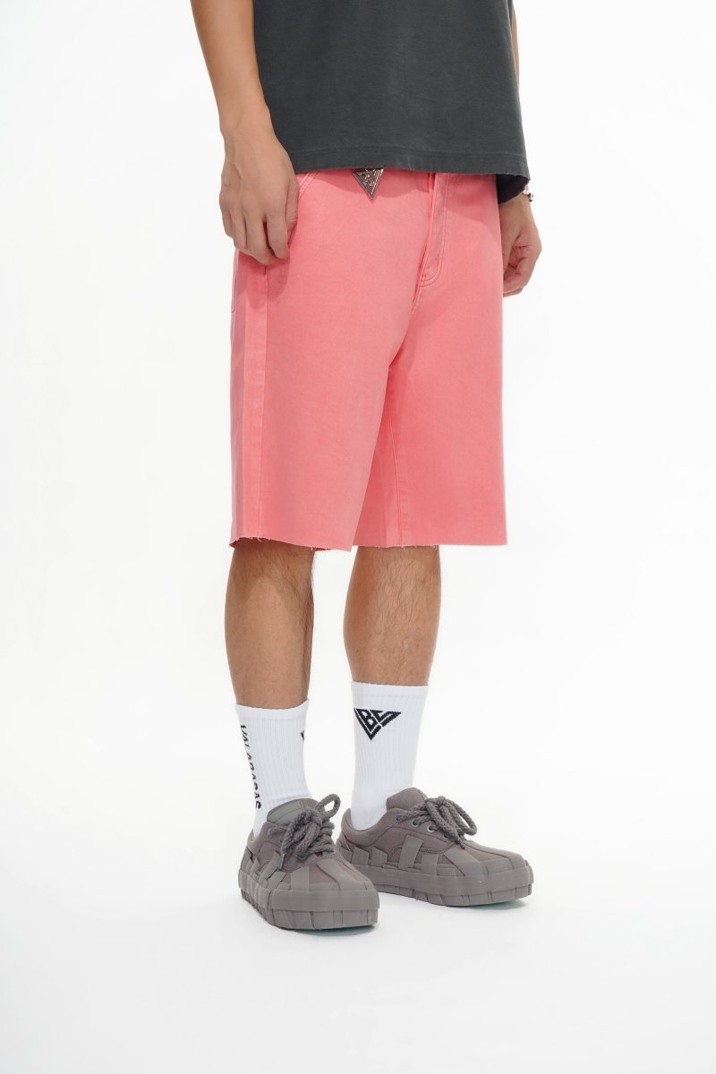 Mr.Shorts Light Coral Waxed Jorts - Valabasas