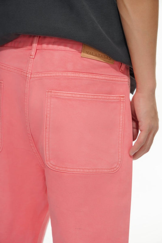 Mr.Shorts Light Coral Waxed Jorts - Valabasas