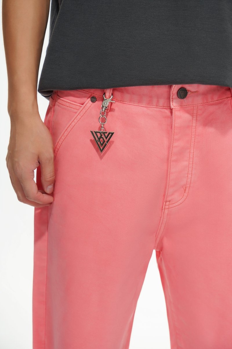 Mr.Shorts Light Coral Waxed Jorts - Valabasas