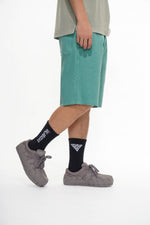 Mr.Shorts Teal Waxed Jorts