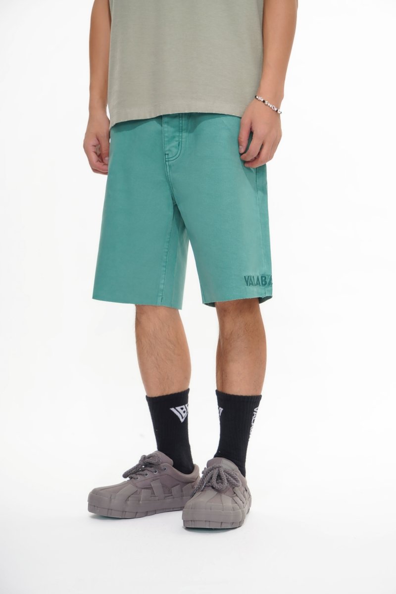 Mr.Shorts Teal Waxed Jorts - Valabasas