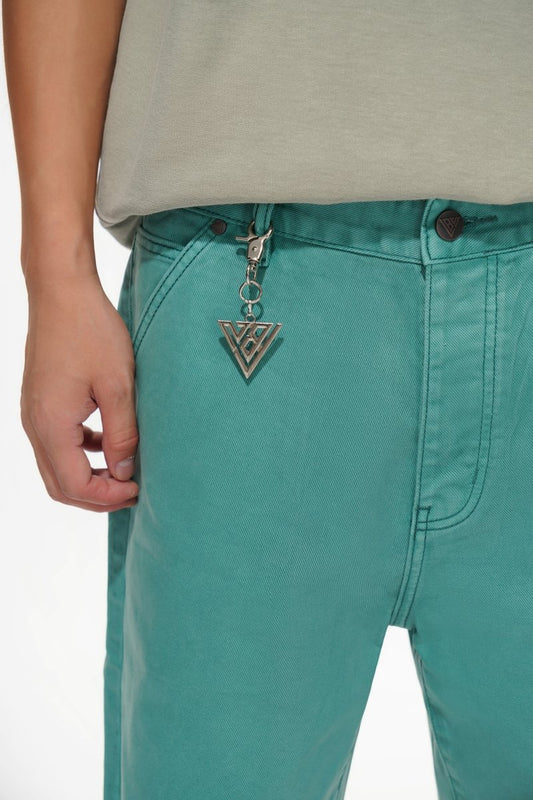 Mr.Shorts Teal Waxed Jorts - Valabasas