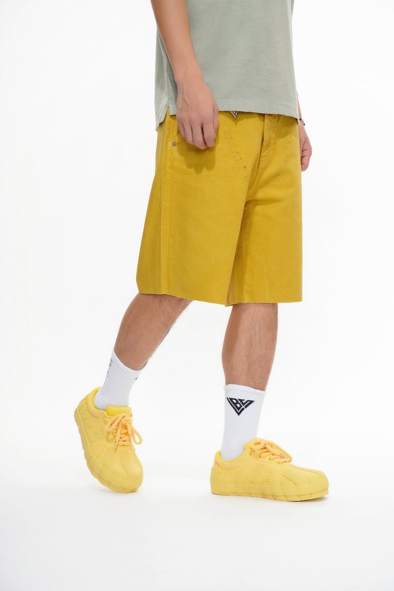 Mr.Shorts Yellow Waxed Jorts - Valabasas
