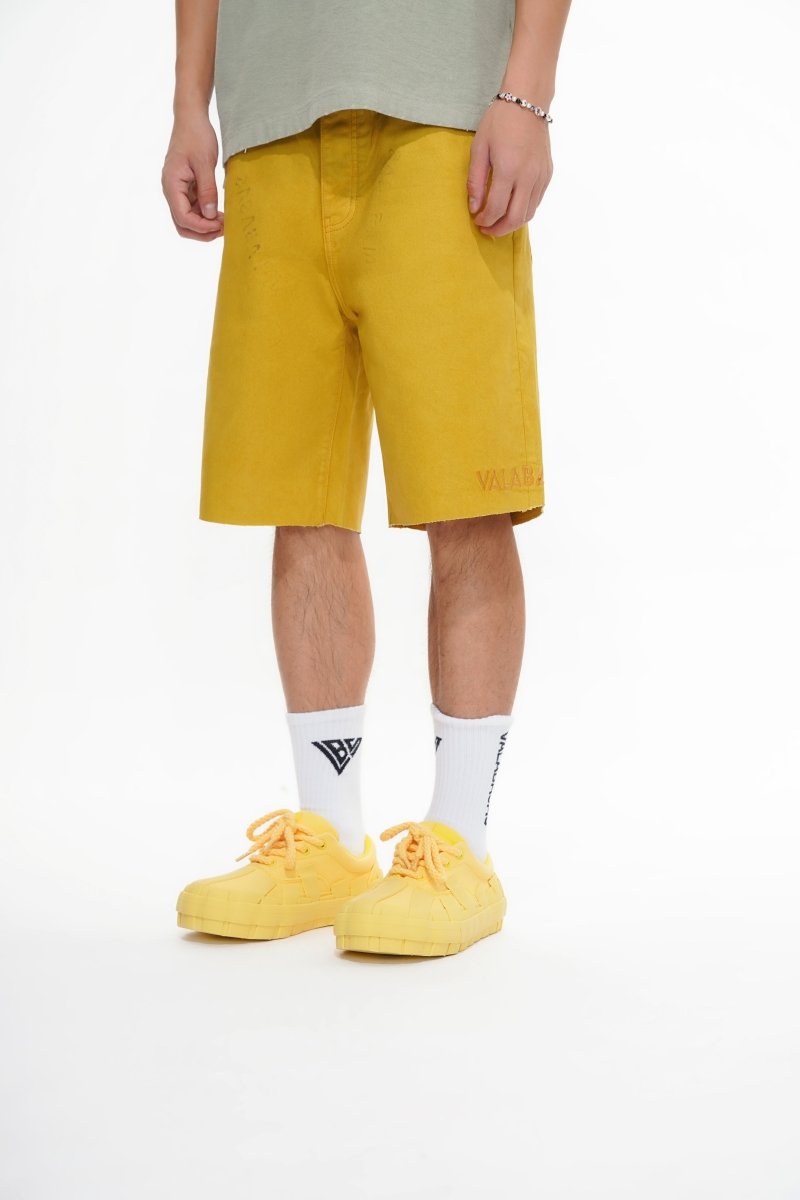 パンツ STONE  Bermuda Shorts Yellow S Mr.Shorts Yellow Waxed – Valabasas