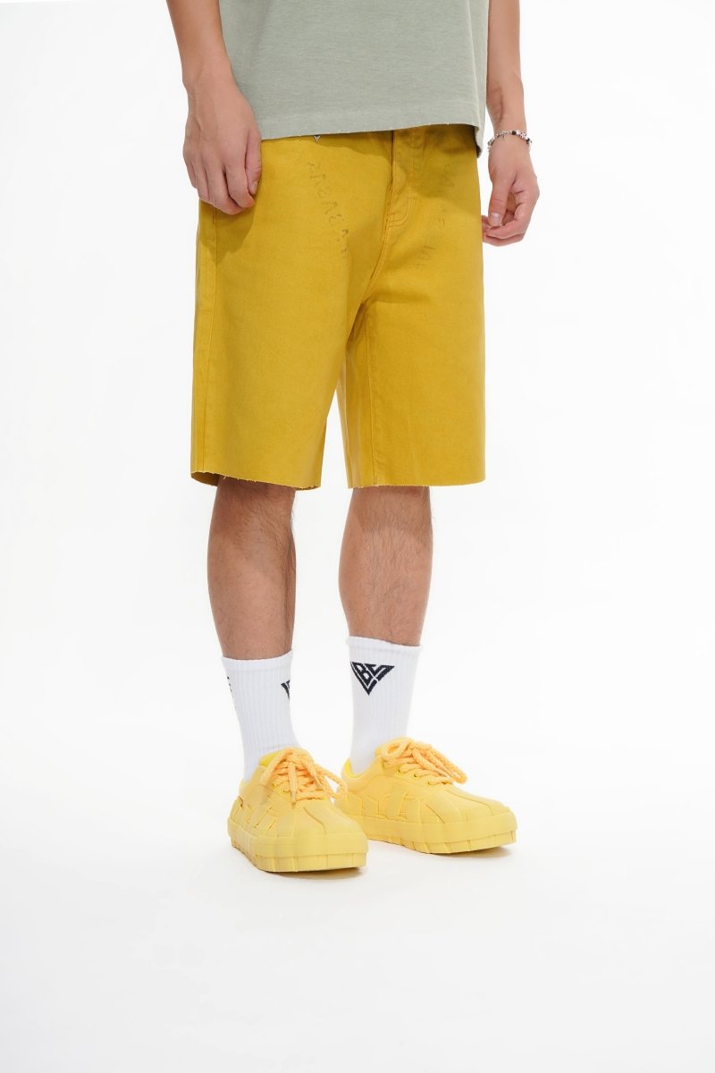 Mr.Shorts Yellow Waxed Jorts - Valabasas