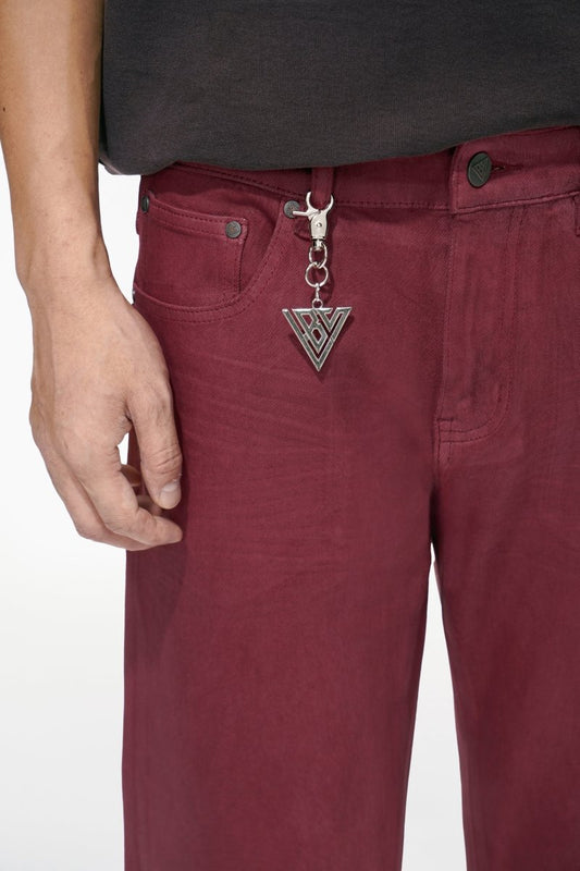 Mr.Slim Burgundy Waxed Skinny Jean - Valabasas