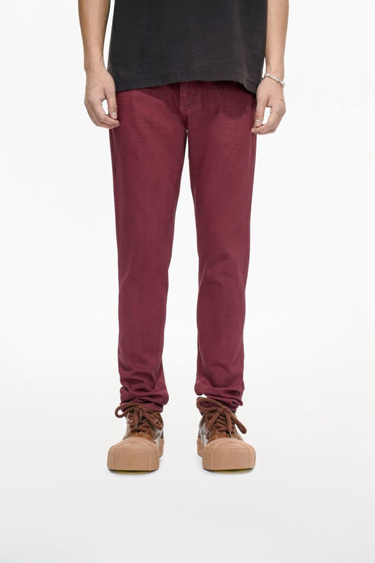 Mr.Slim Burgundy Waxed Skinny Jean - Valabasas
