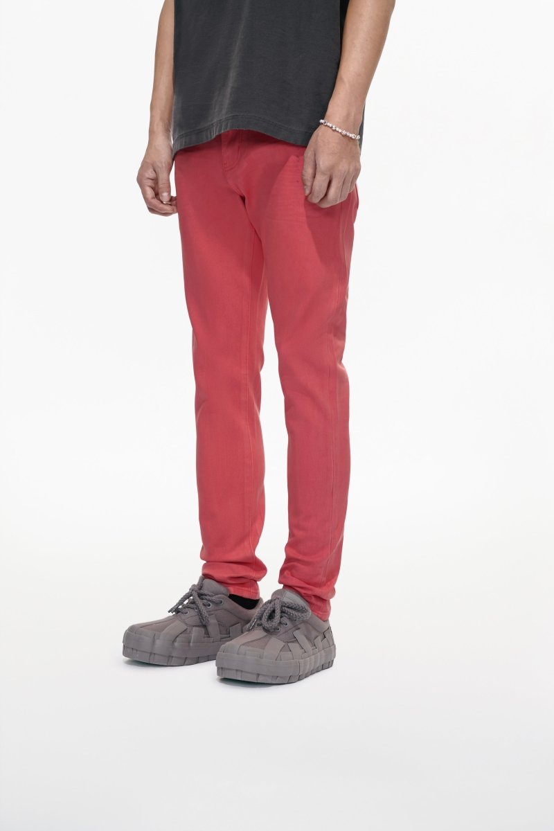 Mr.Slim Coral Waxed Skinny Jean - Valabasas