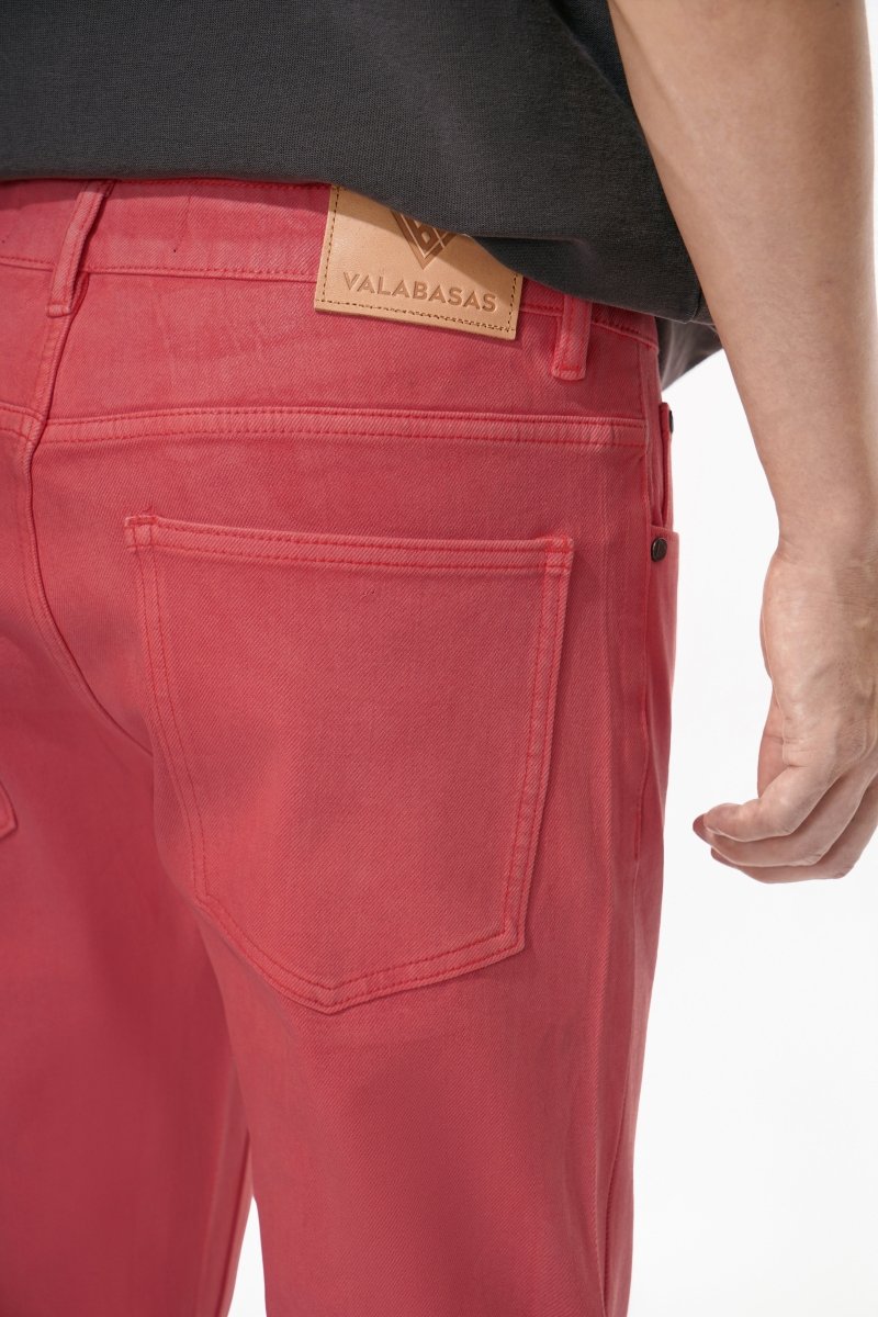 Mr.Slim Coral Waxed Skinny Jean - Valabasas