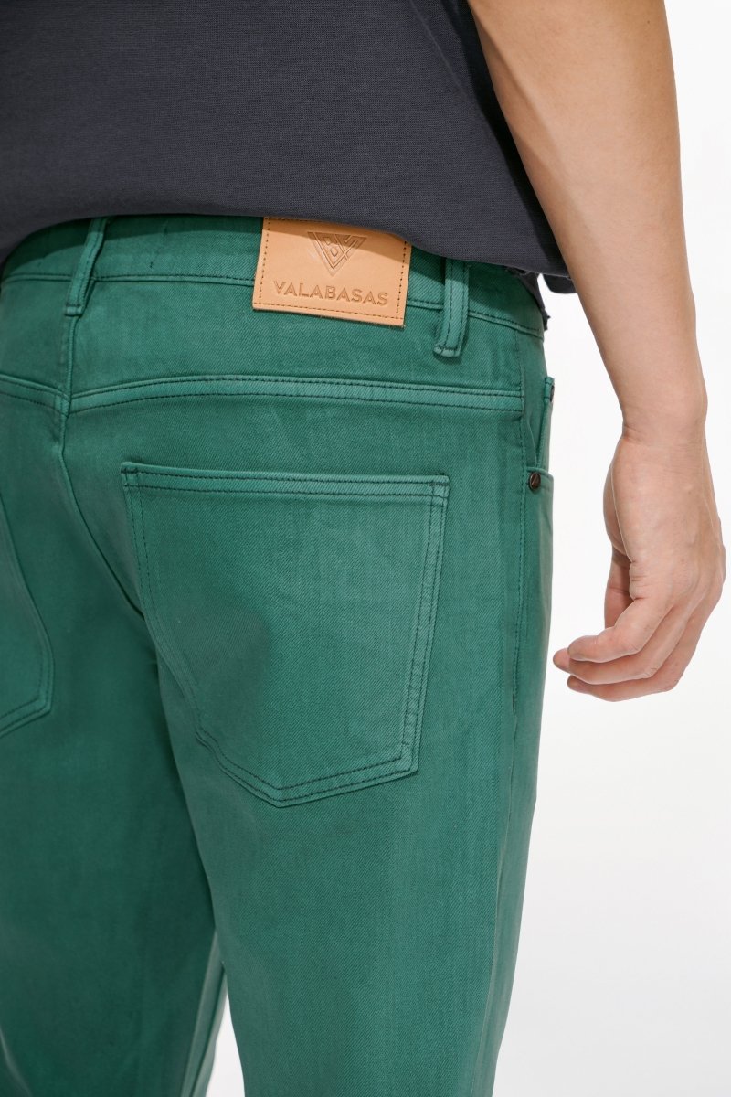 Mr.Slim Green Waxed Skinny Jean - Valabasas