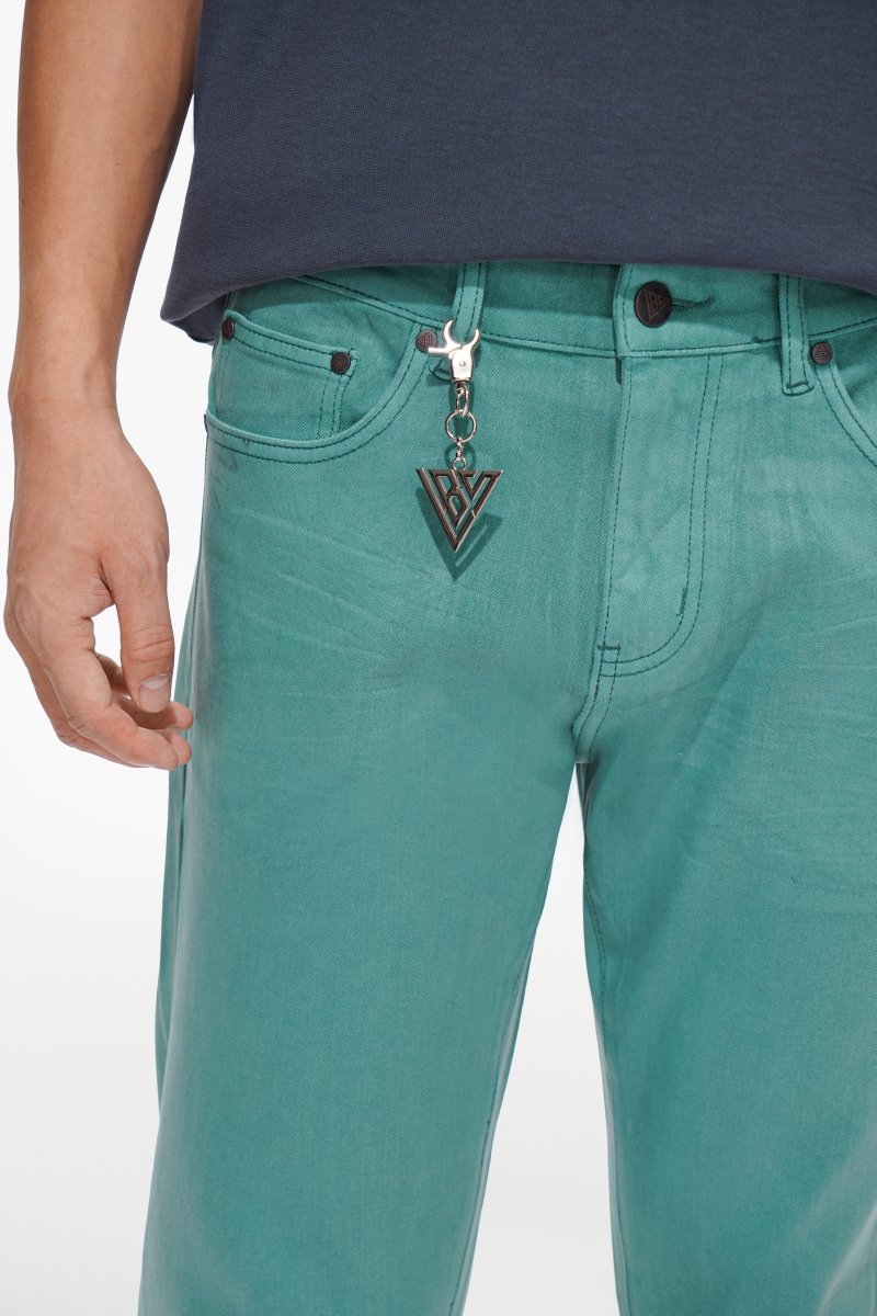 Mr.Slim Teal Waxed Skinny Jean - Valabasas