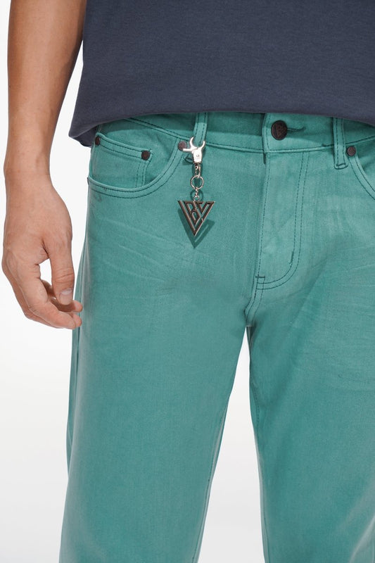 Mr.Slim Teal Waxed Skinny Jean - Valabasas