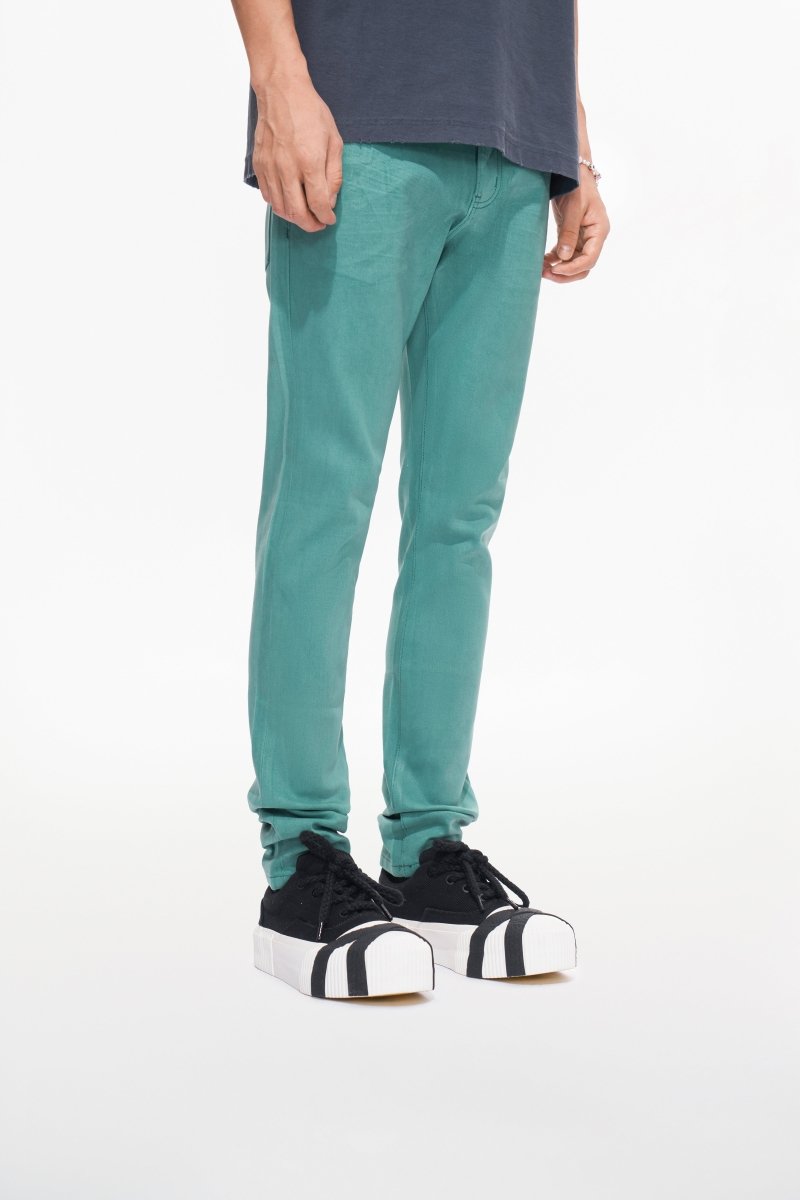 Mr.Slim Teal Waxed Skinny Jean - Valabasas