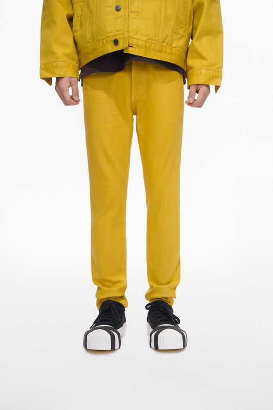 Mr.Slim Yellow Waxed Skinny Jean - Valabasas
