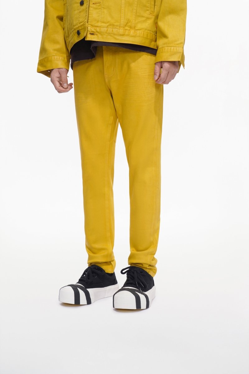 Mr.Slim Yellow Waxed Skinny Jean - Valabasas