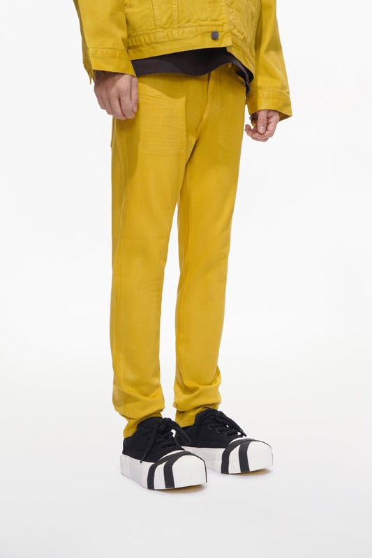 Mr.Slim Yellow Waxed Skinny Jean - Valabasas