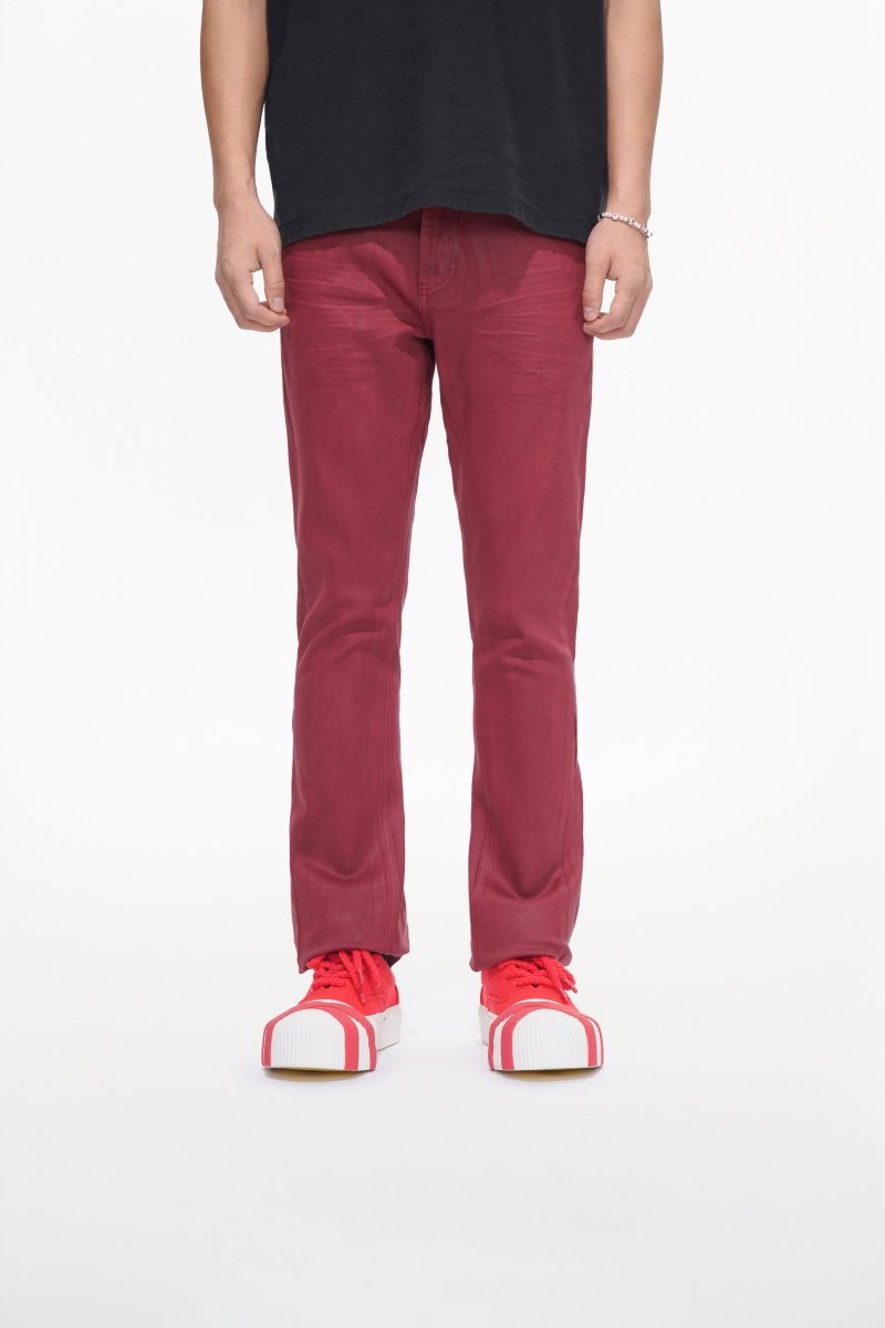 Mr.Stacked Burgundy Waxed Jean – Valabasas
