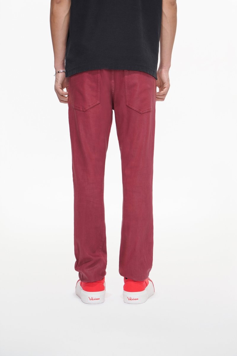 Mr.Stacked Burgundy Waxed Jean – Valabasas