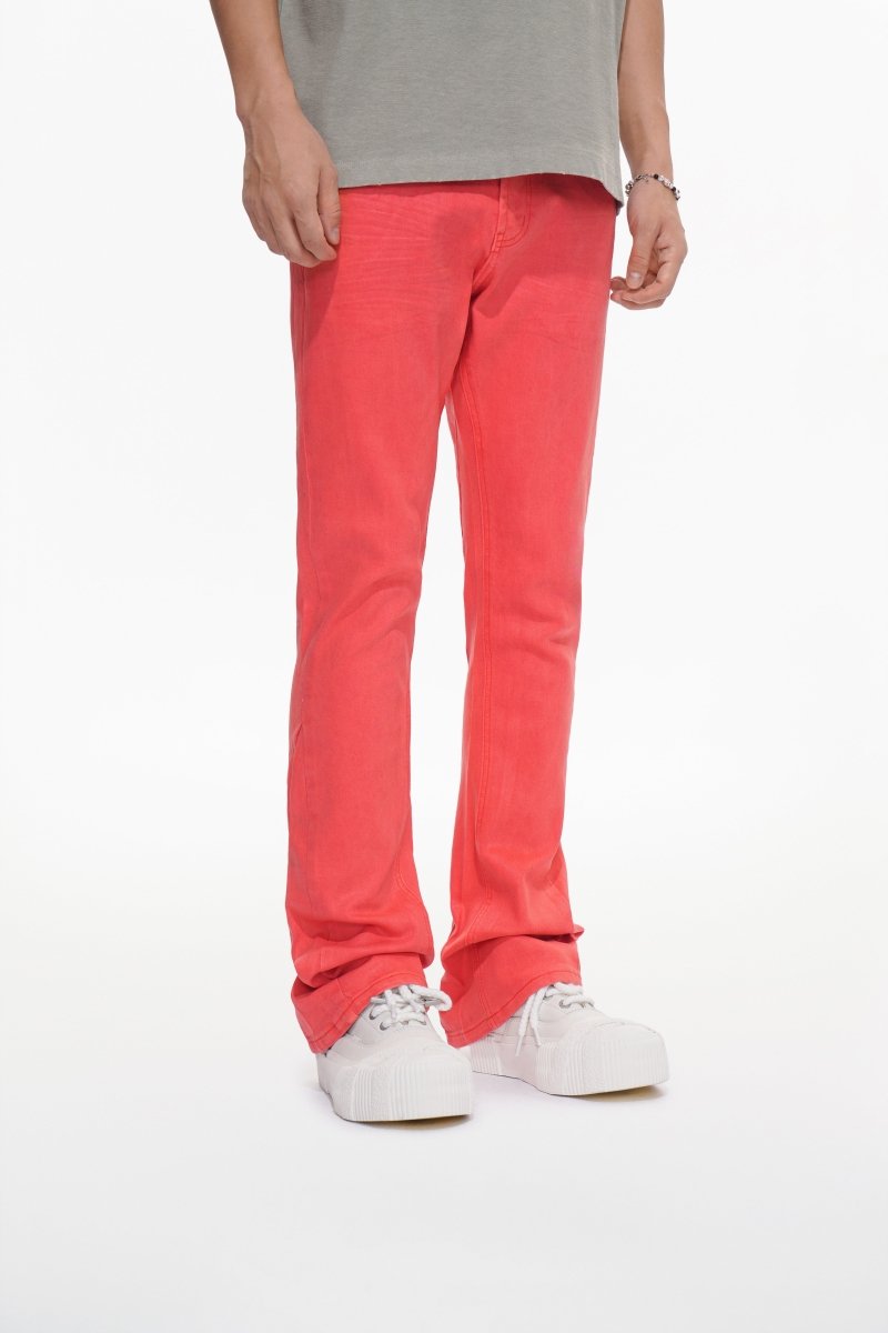 Mr.Stacked Coral Waxed Jean - Valabasas