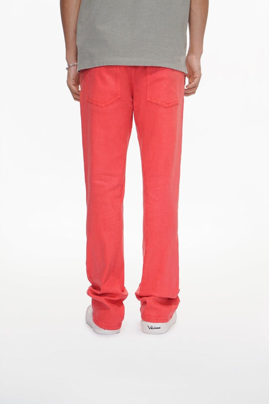 Mr.Stacked Coral Waxed Jean - Valabasas