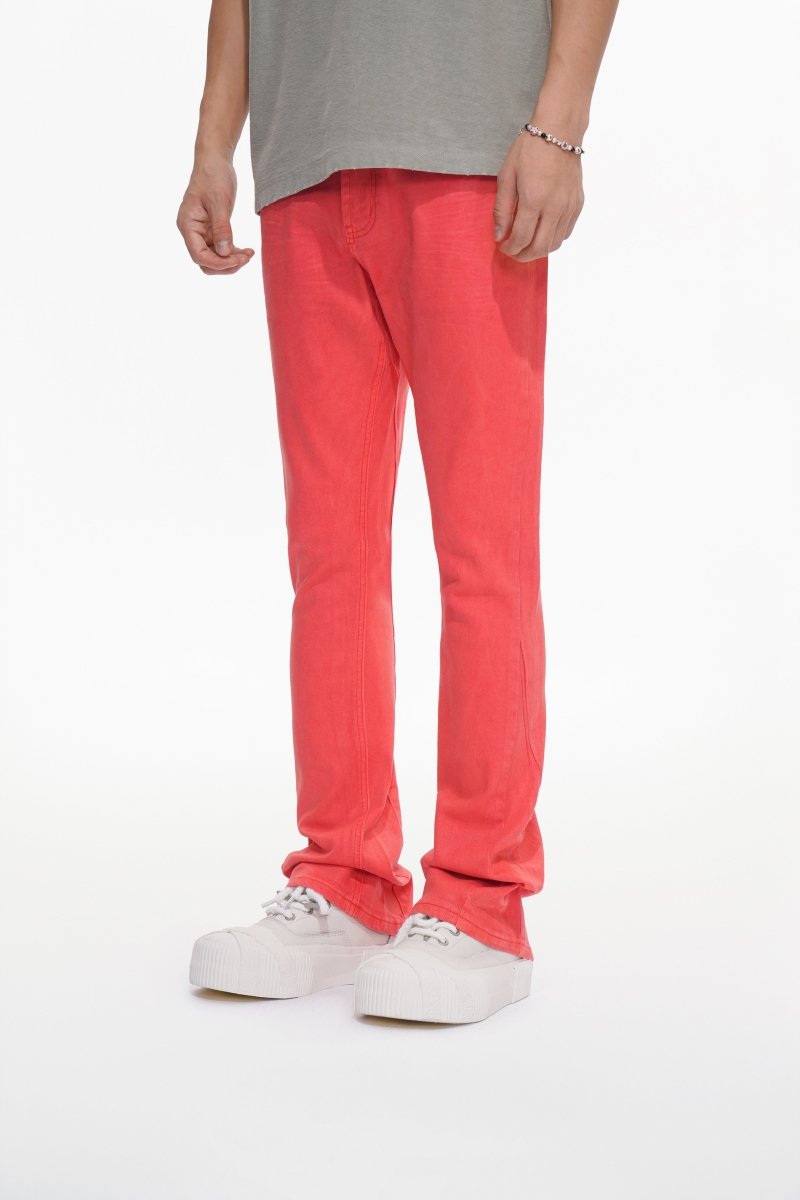 Mr.Stacked Coral Waxed Jean - Valabasas