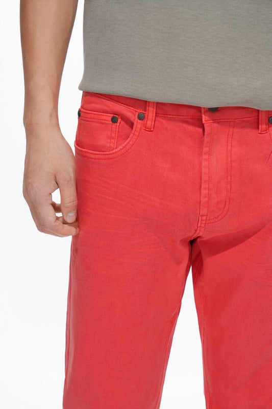 Mr.Stacked Coral Waxed Jean - Valabasas