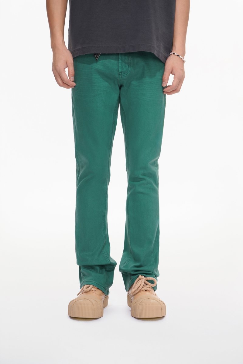 Mr.Stacked Green Waxed Jean - Valabasas