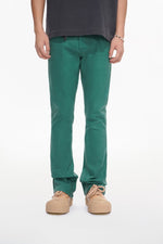 Mr.Stacked Green Waxed Jean