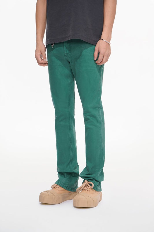 Mr.Stacked Green Waxed Jean - Valabasas