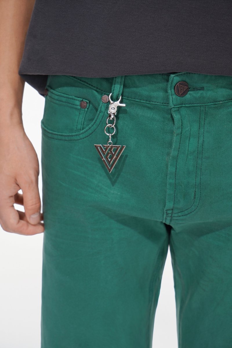 Mr.Stacked Green Waxed Jean - Valabasas