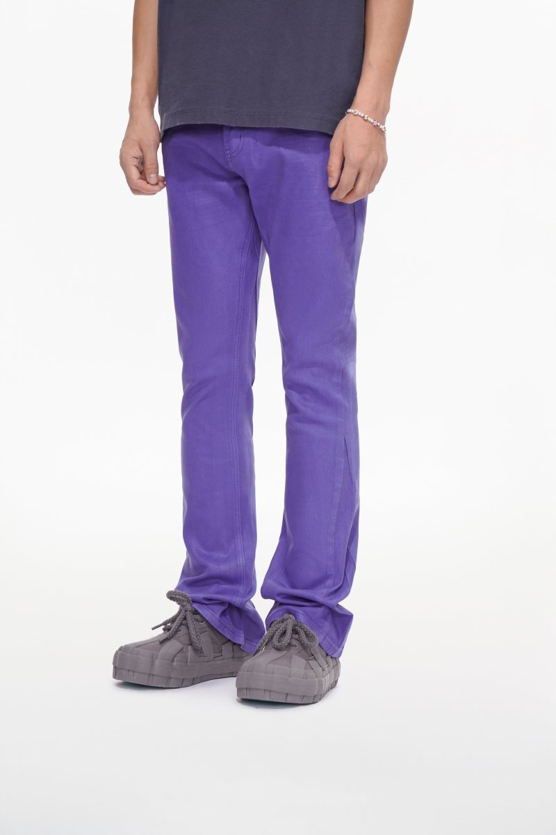 Mr.Stacked Purple Waxed Jean - Valabasas