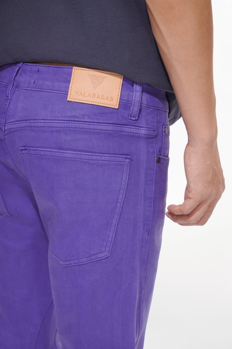 Mr.Stacked Purple Waxed Jean – Valabasas