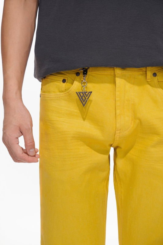 Mr.Stacked Yellow Waxed Jean - Valabasas