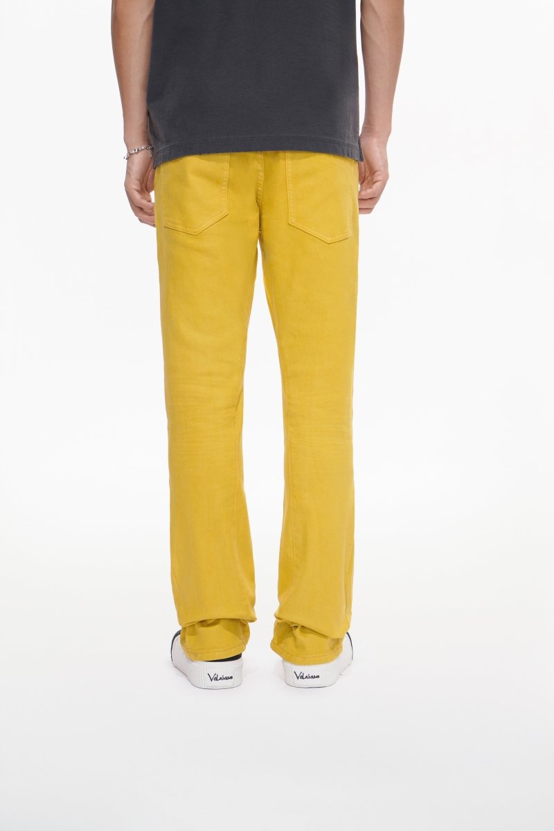 Mr.Stacked Yellow Waxed Jean – Valabasas