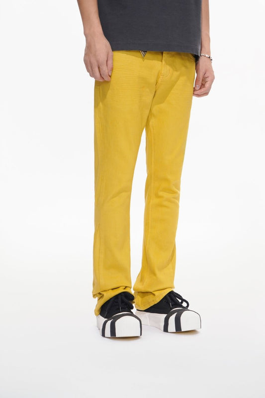 Mr.Stacked Yellow Waxed Jean - Valabasas