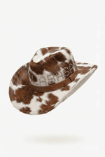 Mucca 100% Cowhide Hat – Brown & Cream