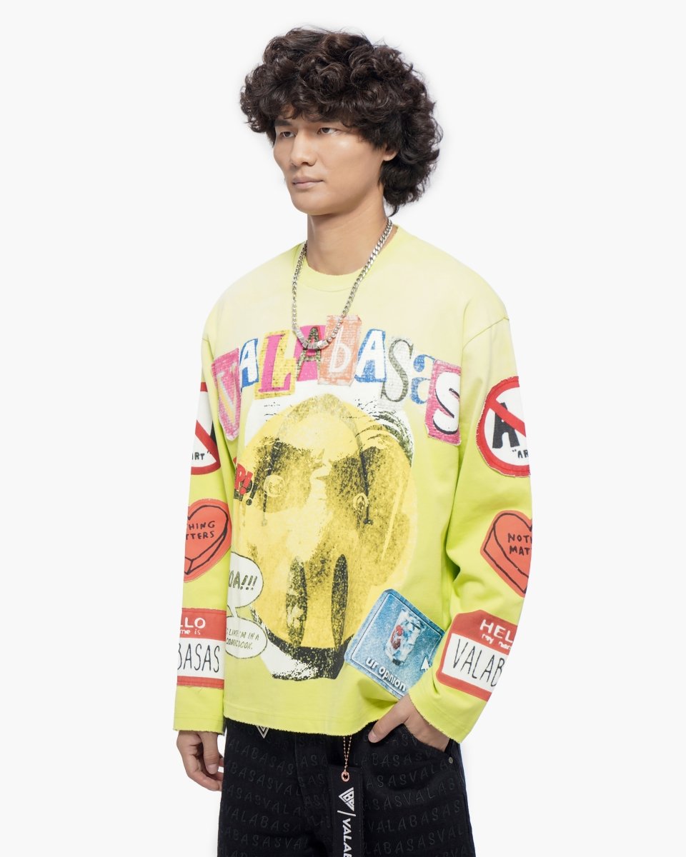 My Name Is Highlighter Crewneck - Valabasas